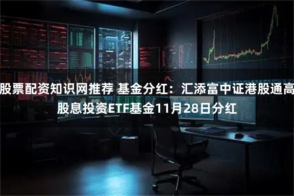 股票配资知识网推荐 基金分红：汇添富中证港股通高股息投资ETF基金11月28日分红